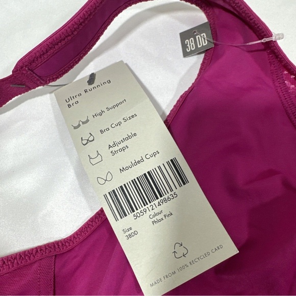 NWT $68‎ Sweaty Betty [ 38DD ] Ultra Running Sports Bra in Phlox Pink - Picture 11 of 11